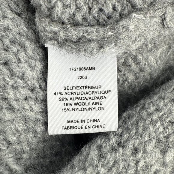 DEREK LAM 10 CROSBY Size Large Gray Puff Sleeve Alpaca Wool Blend  Sweater - Picture 8 of 8